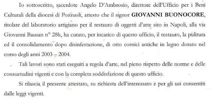 Estratto selezionato della fonte: Diocesi di Pozzuoli · 2004
